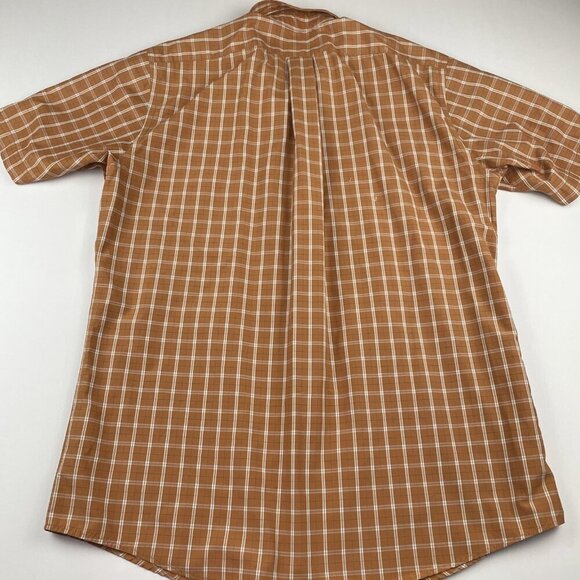 Eddie Bauer Button Up Shirt Men’s L Short Sleeve Check Cotton Blend Lightweight - Picture 3 of 8